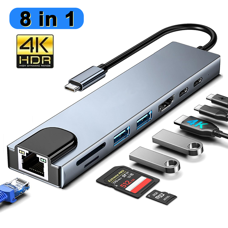 Home Assistant Sd - Hub USB tipo C 8 in