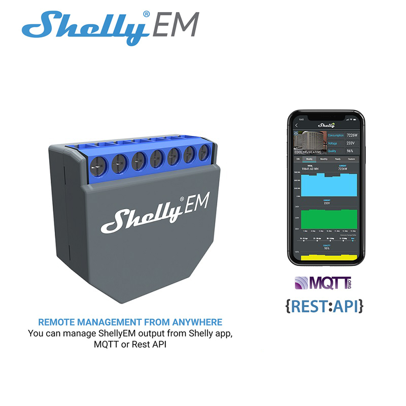 Shelly Relay Module - SHELLY EM Interruttore Intelligente WiFi Smart