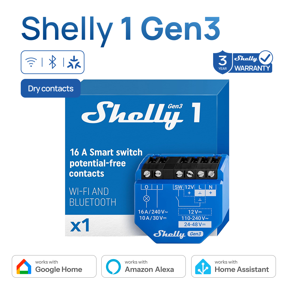 Shelly Relay Module - Shelly 1 Gen3 Interruttore Intelligente a