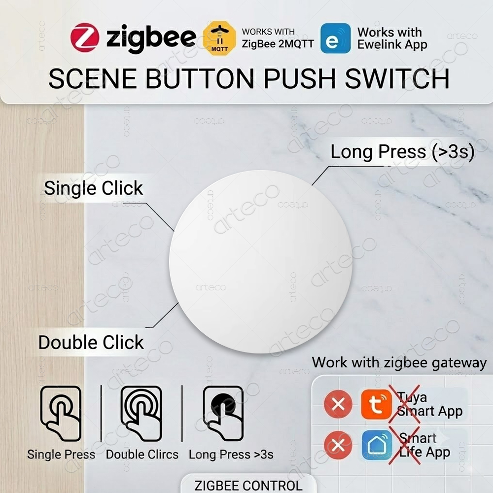 Home Automation Technology - Interruttore a pulsante Zigbee, telecomando wireless