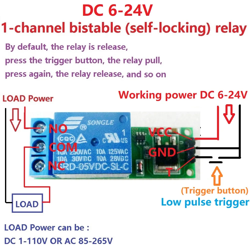 Home Automation With Arduino - Modulo Relè Flip-Flop Bistabile DC 6V