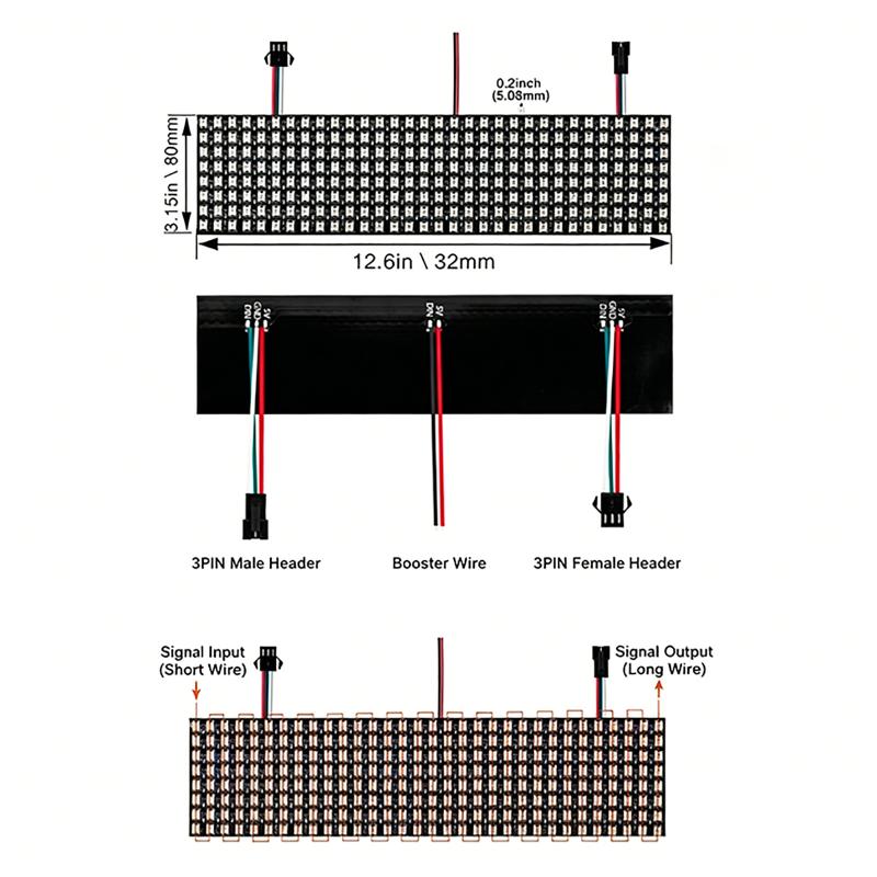 Rgb Led Matrix 8X8 - Modulo Pixel Intelligente WS2812B, Pannello Matrice