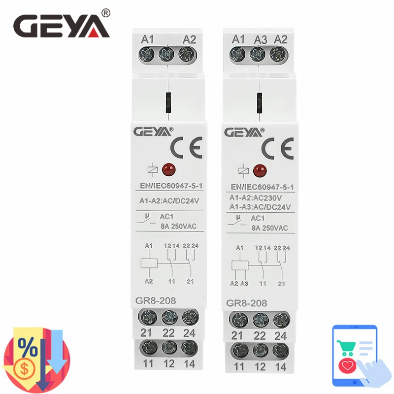 GEYA GR8-208 Relè ausiliario I - Shelly Relay Module recensione e prezzo