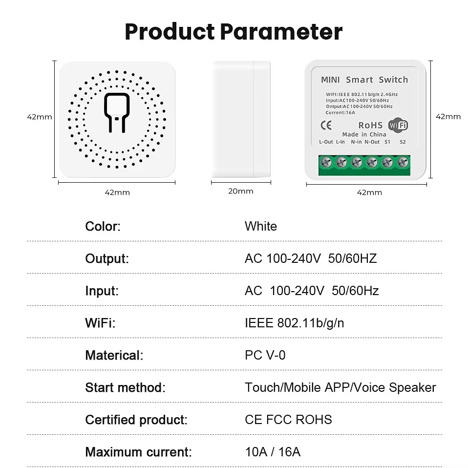 Mini Interruttore WiFi 16A, Co - Home Automation Technology recensione e prezzo