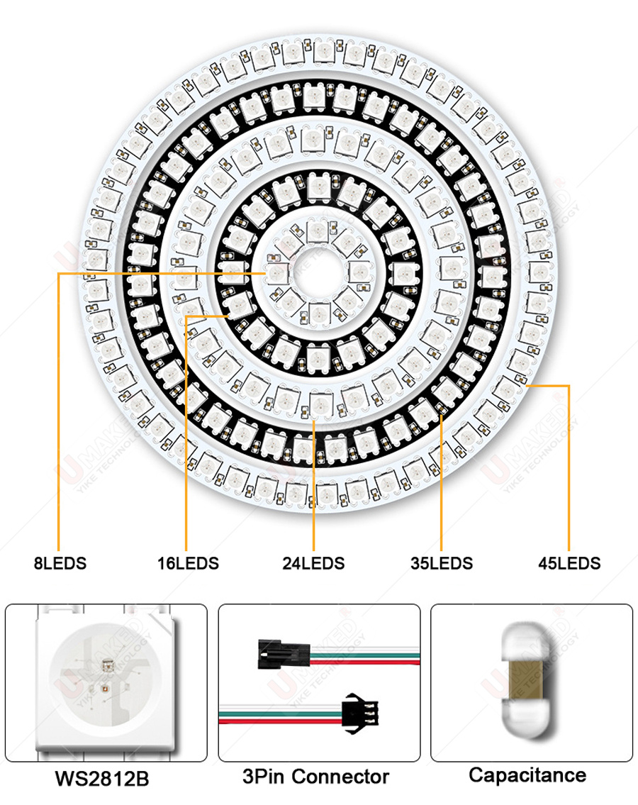 2 pz WS2812B Luci di pannello  - Rgb Led Matrix 8X8 recensione e prezzo