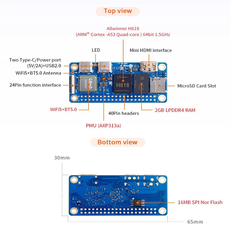 Orange Pi Zero 2 W 2 GB RAM DD - Pi Zero W Board recensione e prezzo
