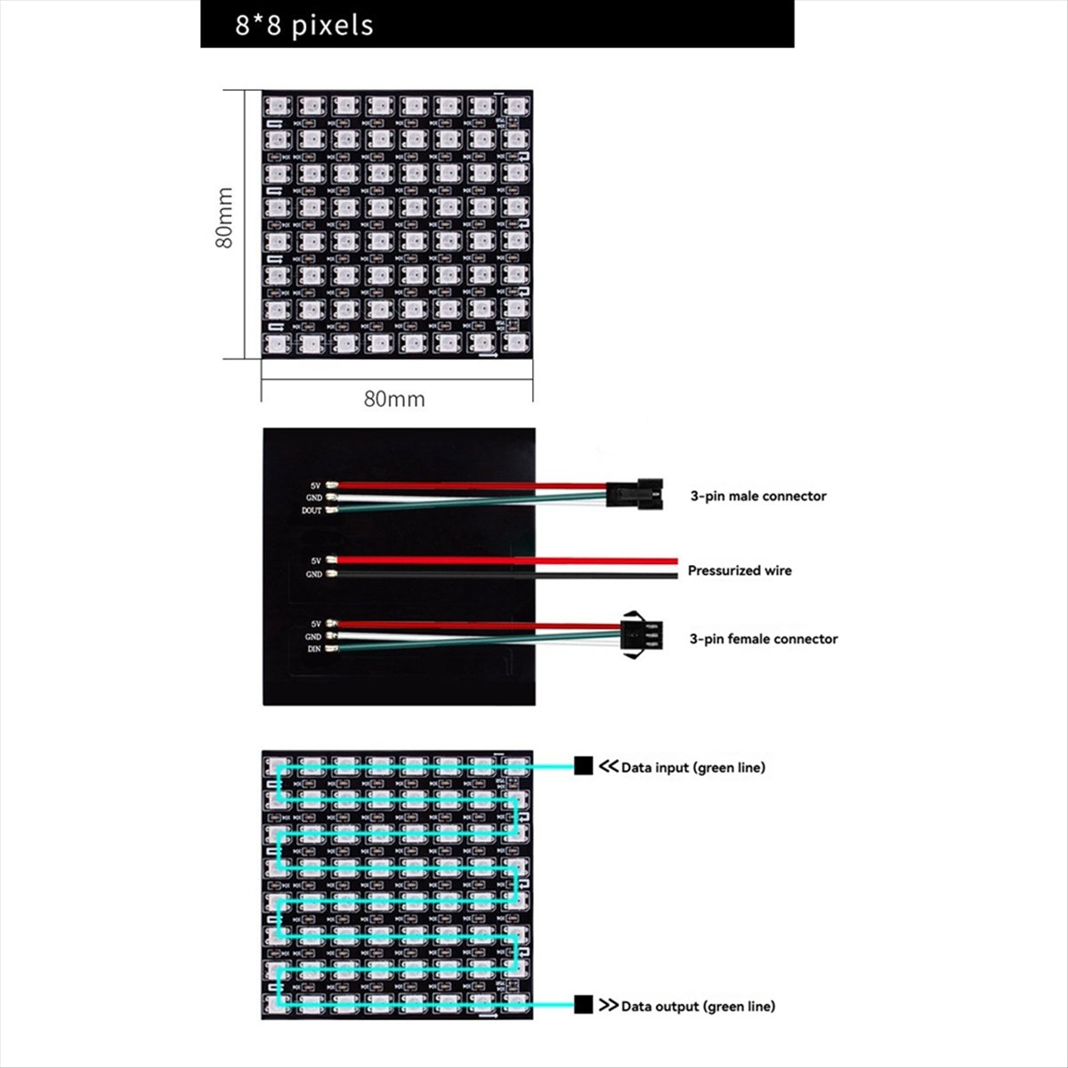 A36R WS2812B Schermo a matrice - Rgb Led Matrix 8X8 recensione e prezzo